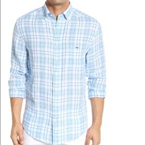 Vineyard Vines plaid linen shirt